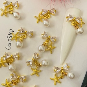Bows zircon bengelen 3D nagel charmes sieraden