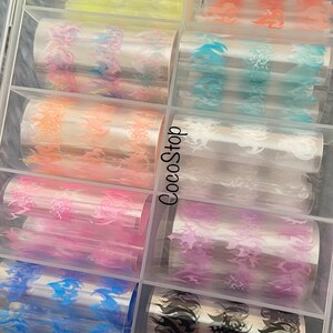 Luminous flame nail foil nail decal transfer nail art