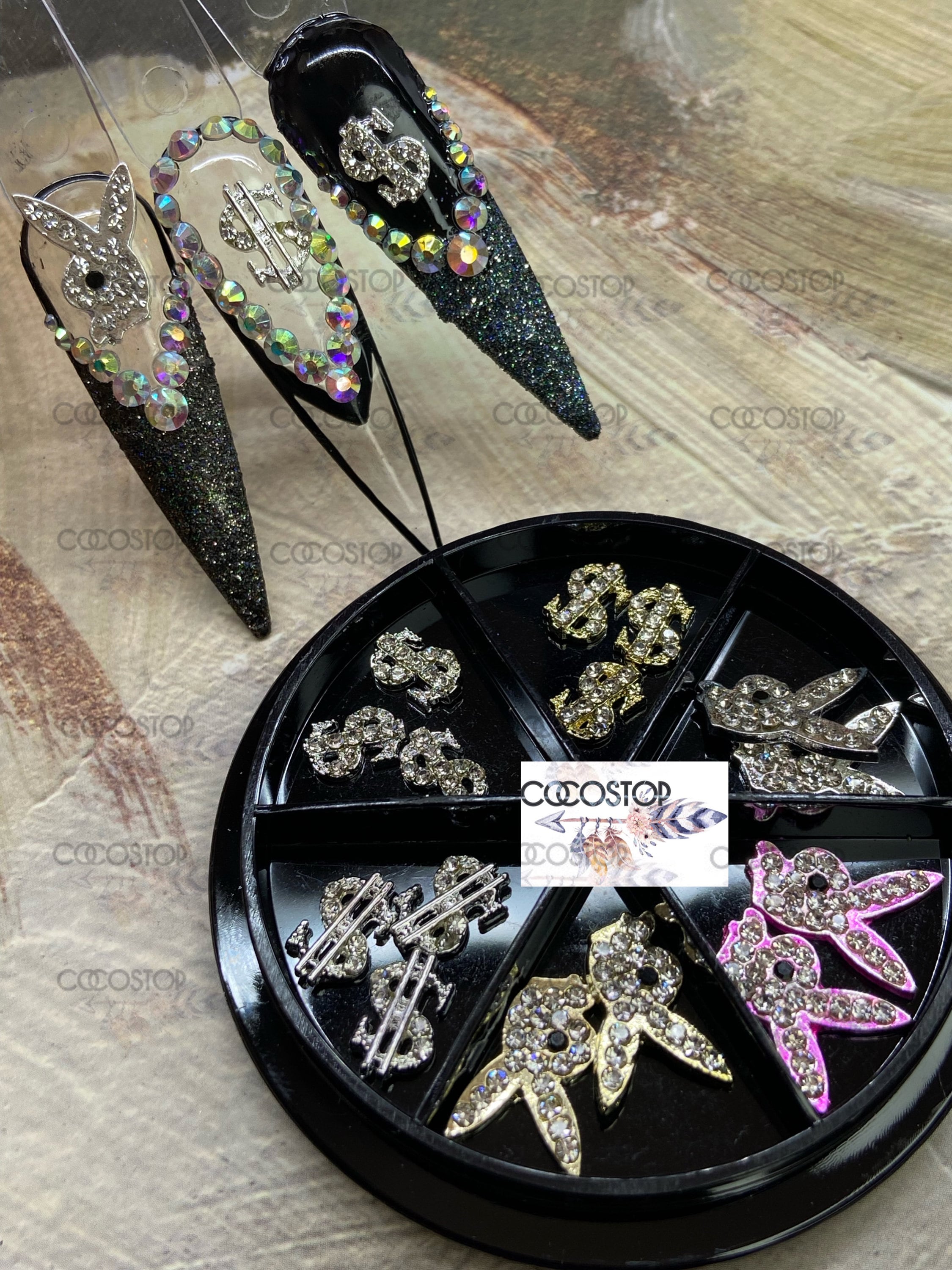 Zircon Bling charms 5pcs