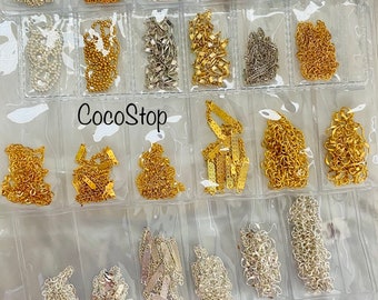 Cadenas de uñas dijes de uñas 3D metálicos