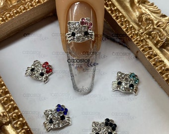 Rhinestone Bling Kitten nail charms/ Nail Art Accessories