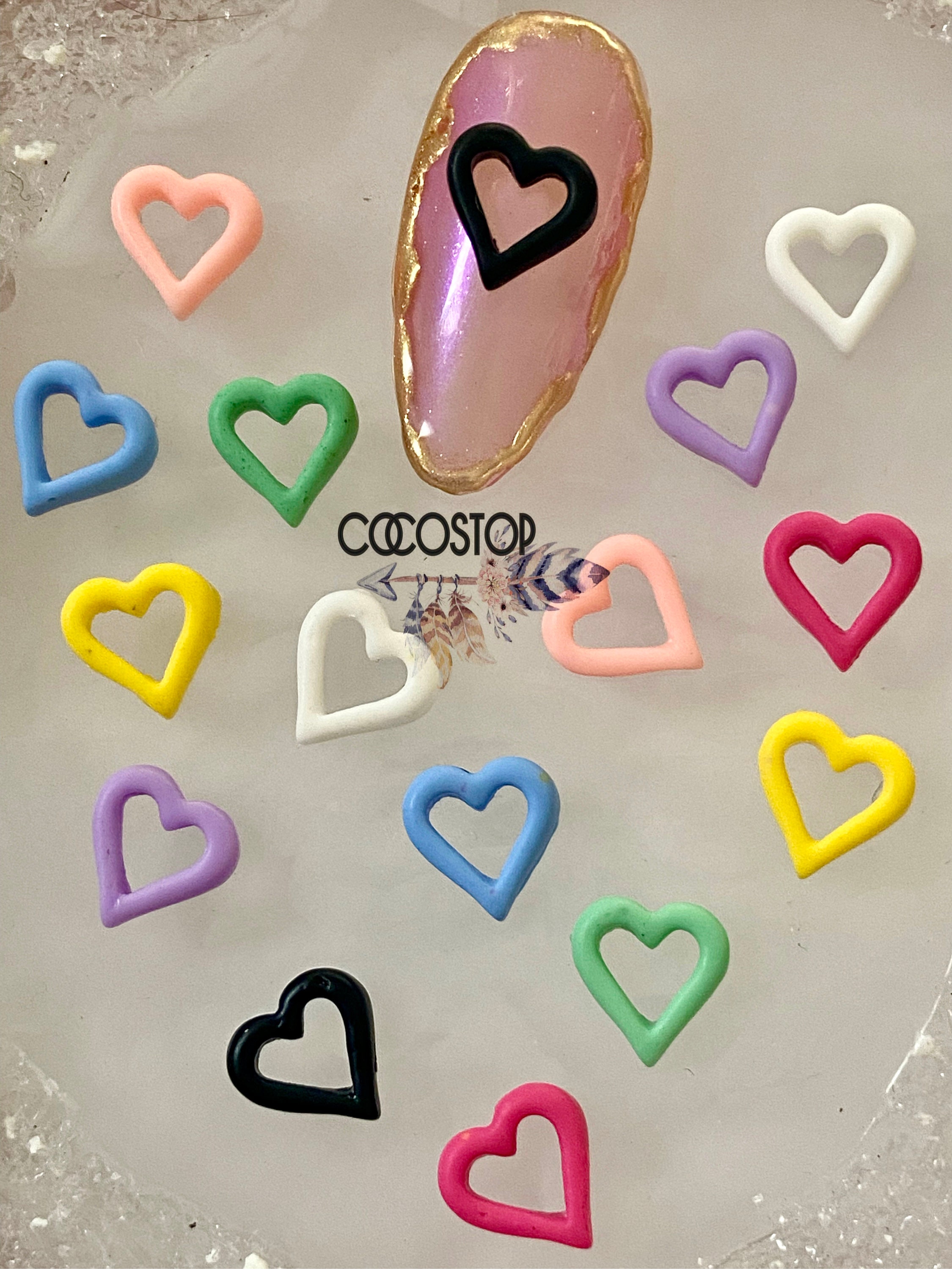 30 Pieces Teardrop Nail Jewelry 3D Nail Charms Nail Art 