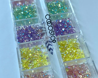 Jelly AB rhinestone box size 2mm