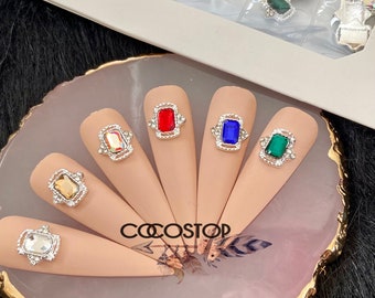 3D Gemstone Nail Charms, Luxury DIY Nail Art (30 Pieces)