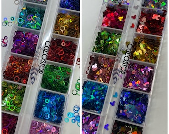 Holographic glitter mini mouse circle nail sequin Flakes nail art DIY Crafts