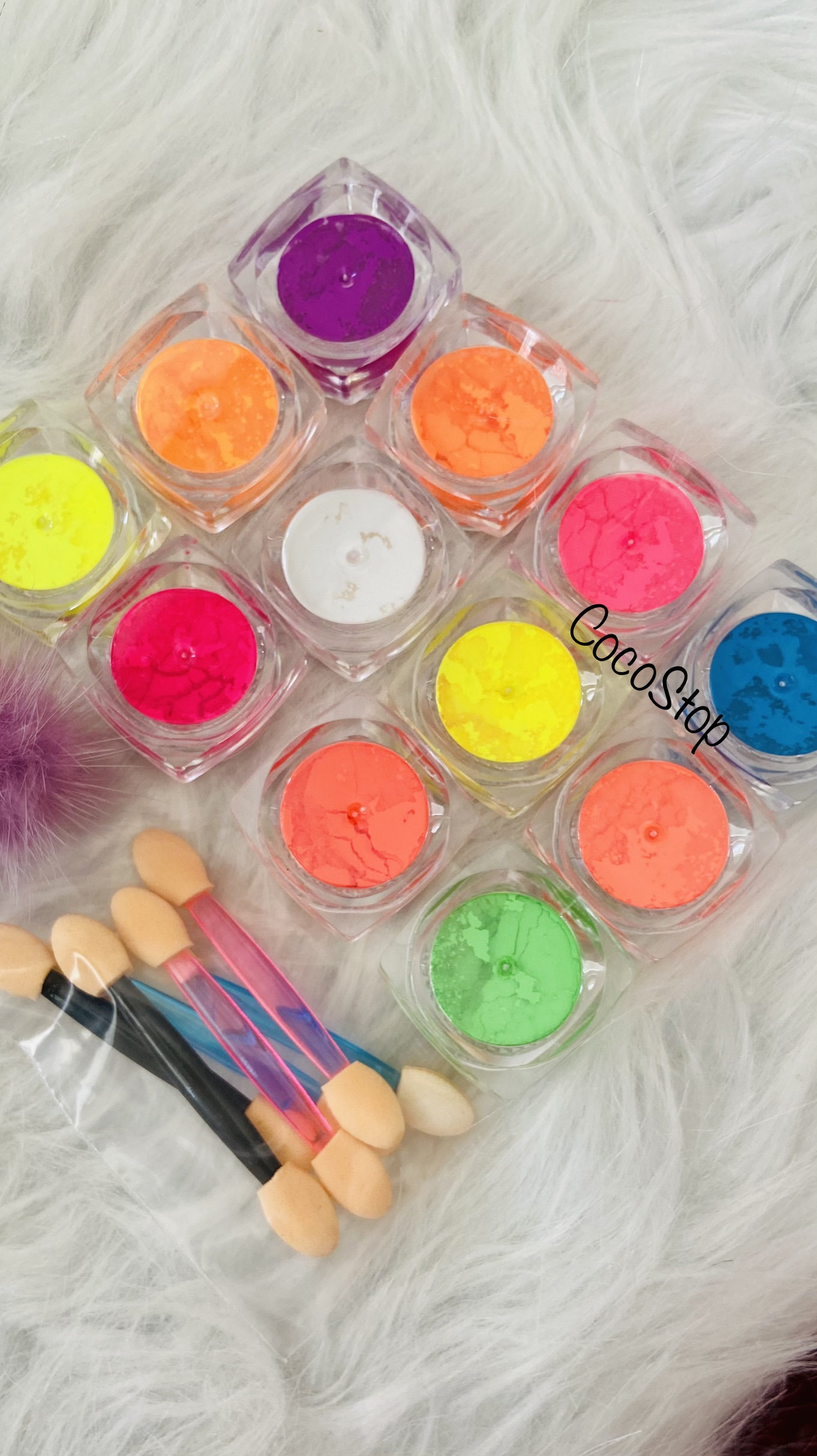 Neon Nagelpulver-Set Mit 12 Farben – Glitzer-Pigmente Für Nailart, Acryl- & Gelnägel