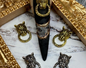 Metal Leopard nail charms