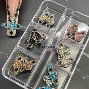 Luxury Large rhinestones Planet nail charms