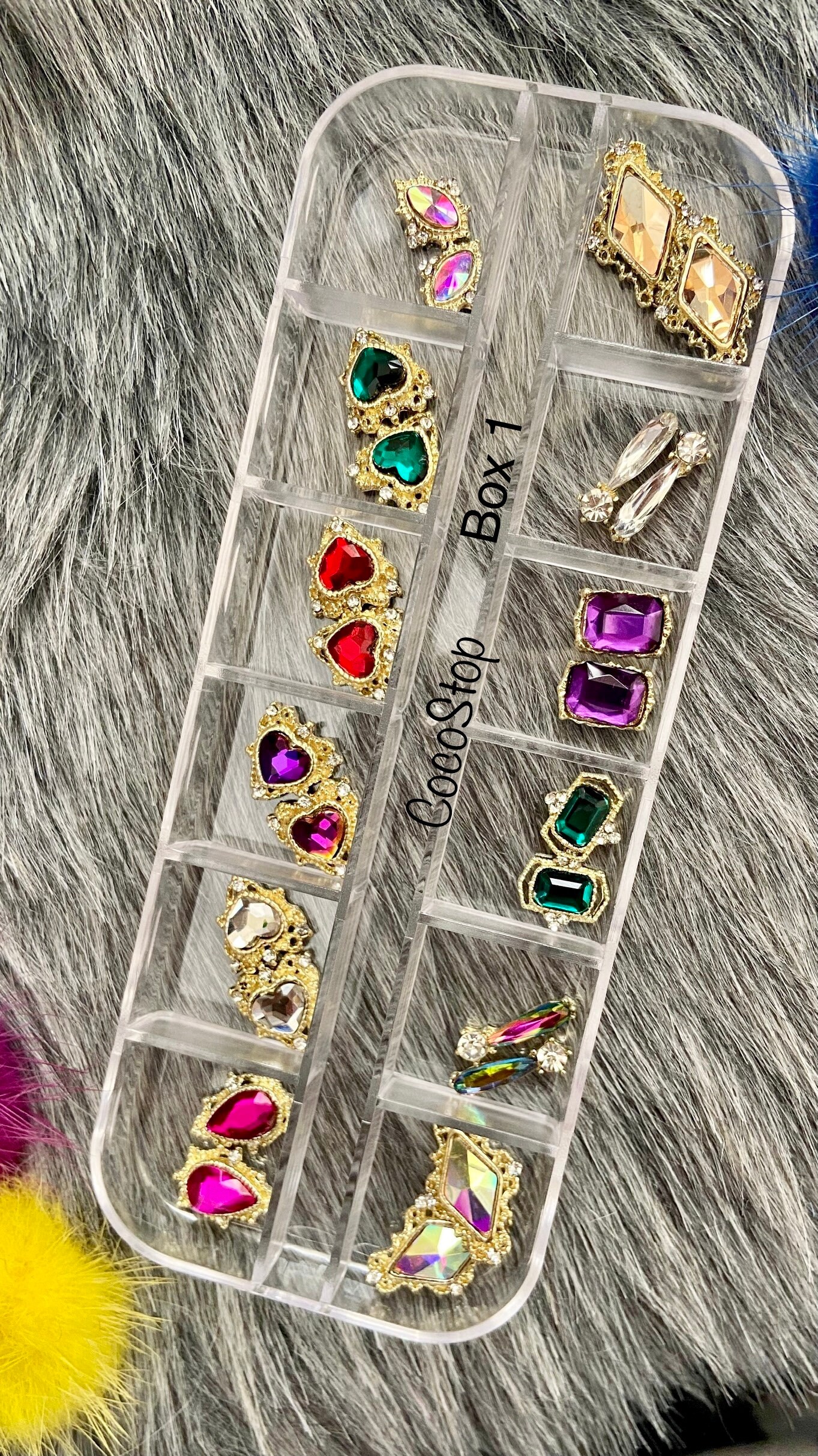 24個/箱 クリスタルネイルジュエリー 3Dネイルチャーム - Etsy 日本