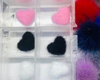 Heart magnet pom pom box
