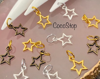 Star Nail Charms - Gold, Silver, Copper 3D Nail Art Decorations