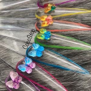 40 pieces mix colorful resin cabochon butterfly kawaii 3D nail charms image 3