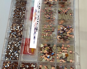 10320 pieces topaz nail rhinestone nail box