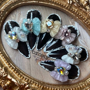 Heart & bow nail jewelry Valentine/ 3D nail charms /Nail Art Decoration DIY Craft