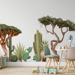Tree Nursery Decal, Jungle Safari Theme, Jungle Wall Decal, Jungle Tree Decal, Forest Wall Decal, Jungle Wall Decals