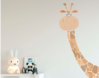 Giraffe Vinyl Wall Decal, Toddler Watercolour Room Decor, Animal Wall Stickers, Gift For Her, Wall Art, Gift Newborn, Best Gift