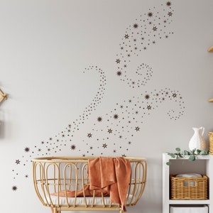 Stars Wall Decals - Boho Wall Stickers, Gold Wall Decals, Star Gold Decals, Unique Wall Decor, Housewarming Unique Gift for Her