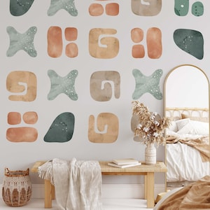 Geometric Wall Decals - Modern Wall Stickers, Kids Room Boho Wall Art, Unique Birthday Gift For Best Friend, New Home Gift For Her