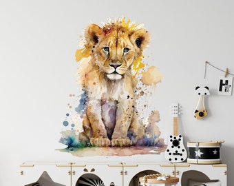 Lion Nursery Wall Decal, Boho Playroom Decor