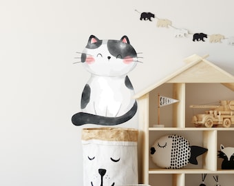 Kitty Cat Wall Decals, Kids Nursery Room Decor