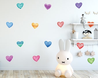 Kids Nursery Sticker, Heart Stickers, Heart Nursery Decor, Wall Sticker Nursery, Nursery Decor Decal, Kids Room Stickers, Wall Stickers Kids