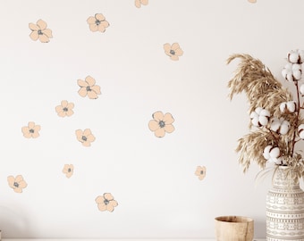 Daisy wall decals, cherry blossom decal, floral wall decals, girl nursery decal, baby on board decal, flower wall decal, indie room decor.