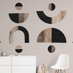 Boho Arch and Circle Wall Decal – Boho Nursery Modern Geometric Mural, Peel and Stick Stickers, Removable Wall Stickers, Housewarming Gift