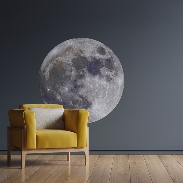 Space wall sticker, space wall decal, wall sticker for kids, wall decal for boy, moon wall sticker, moon wall decal, decal for kids room