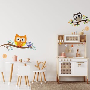 Owl Family Wall Decals, Kids Room Decor, Removable Nursery Decals - Etsy