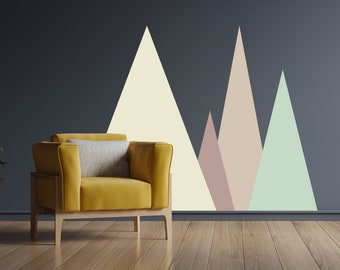 Geometric peel and stick wall decals for living room, housewarming gift for her, personalized gift for her, birthday gift for sister