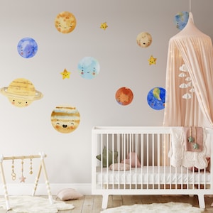 nursery wall decal, space wall sticker, space wall decal, boys wall sticker, boys wall decal, space room decor, planet wall sticker