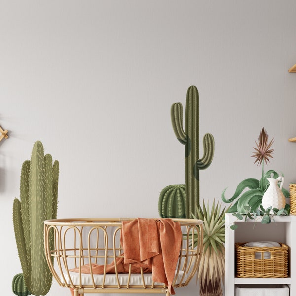 Cactus Wall Decal Etsy