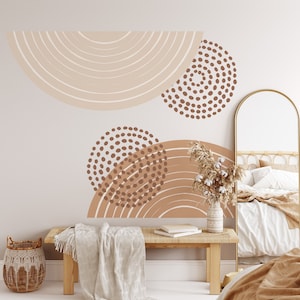 Circle wall decal, modern wall decal, wall decal boho, wall decal geometric, large wall decal, geometric wall decal image 1