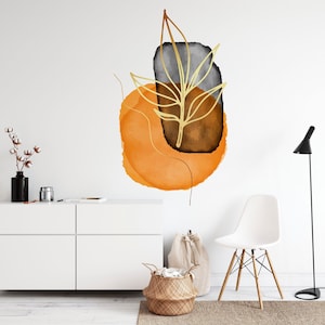 Large abstract wall decals for living room, office and bedroom decor in boho style, unique birthday gift for best friend, new home gift