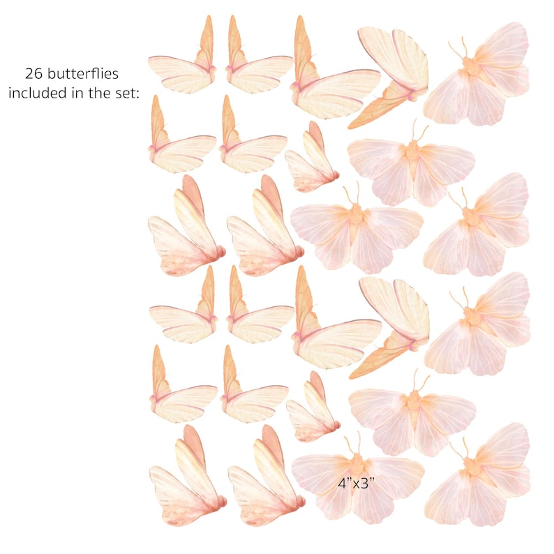 Butterfly decals for kids room - baby girl wall decal nursery image 7