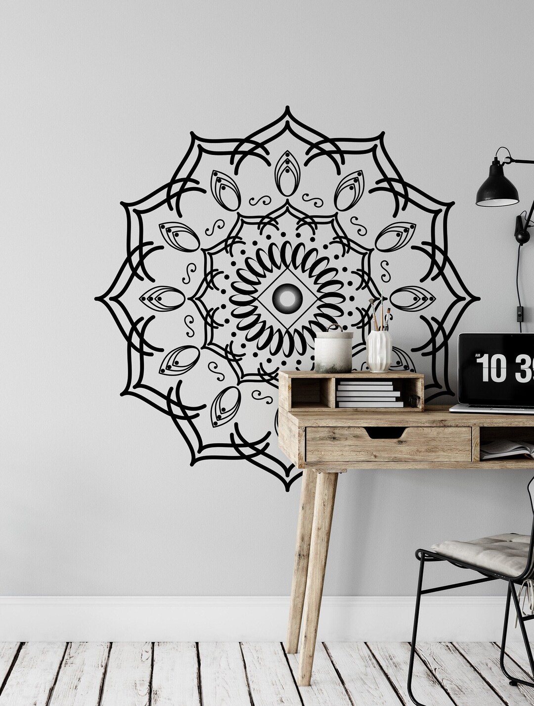 Boho Mandala Wall Decal – Removable Vinyl Yoga Art Decor - Etsy