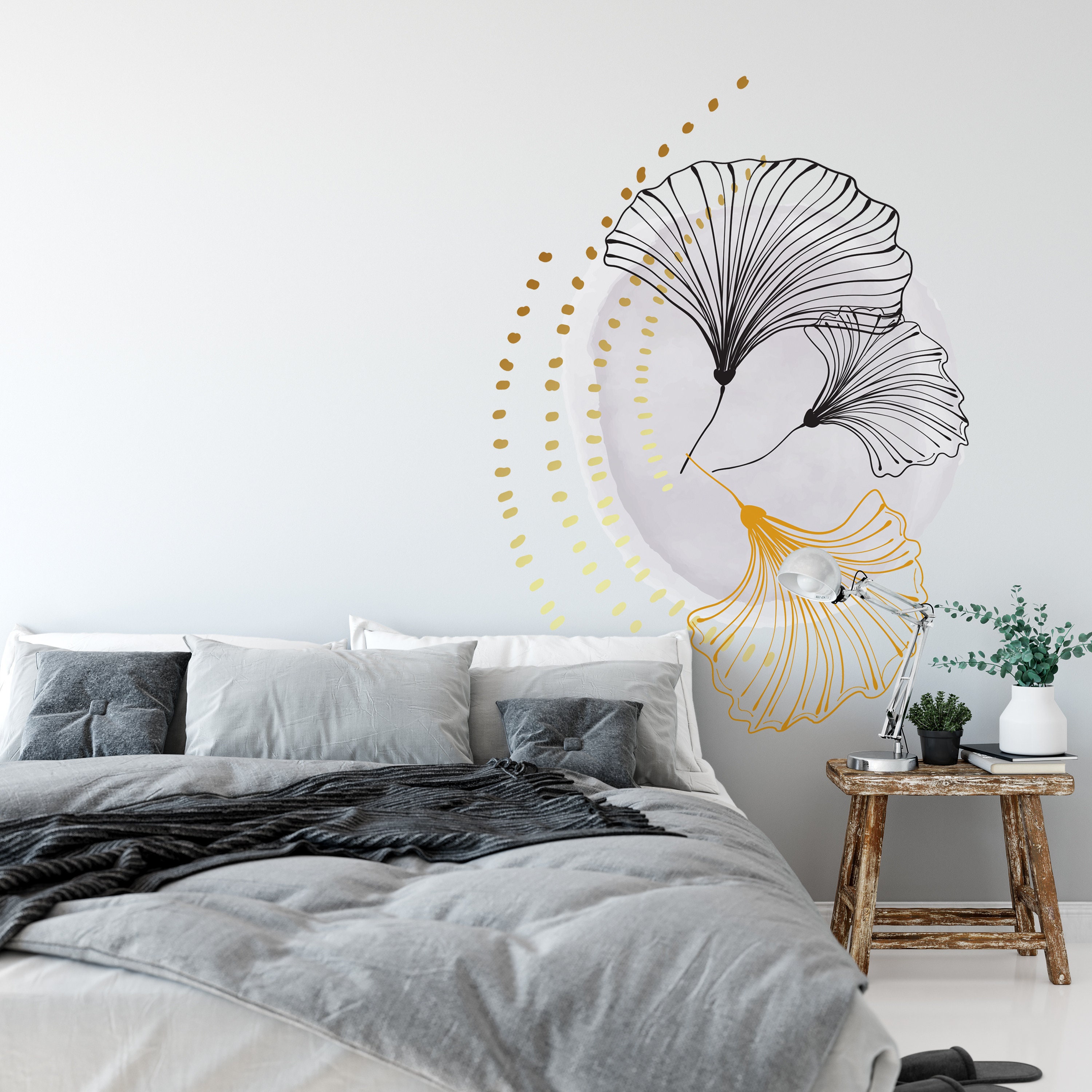 GRAZDesign Wandtattoo – Hirschgeweih Mit Blumen, Boho Chic, 57x80 Cm, Selbstklebend & Wasserabweisend