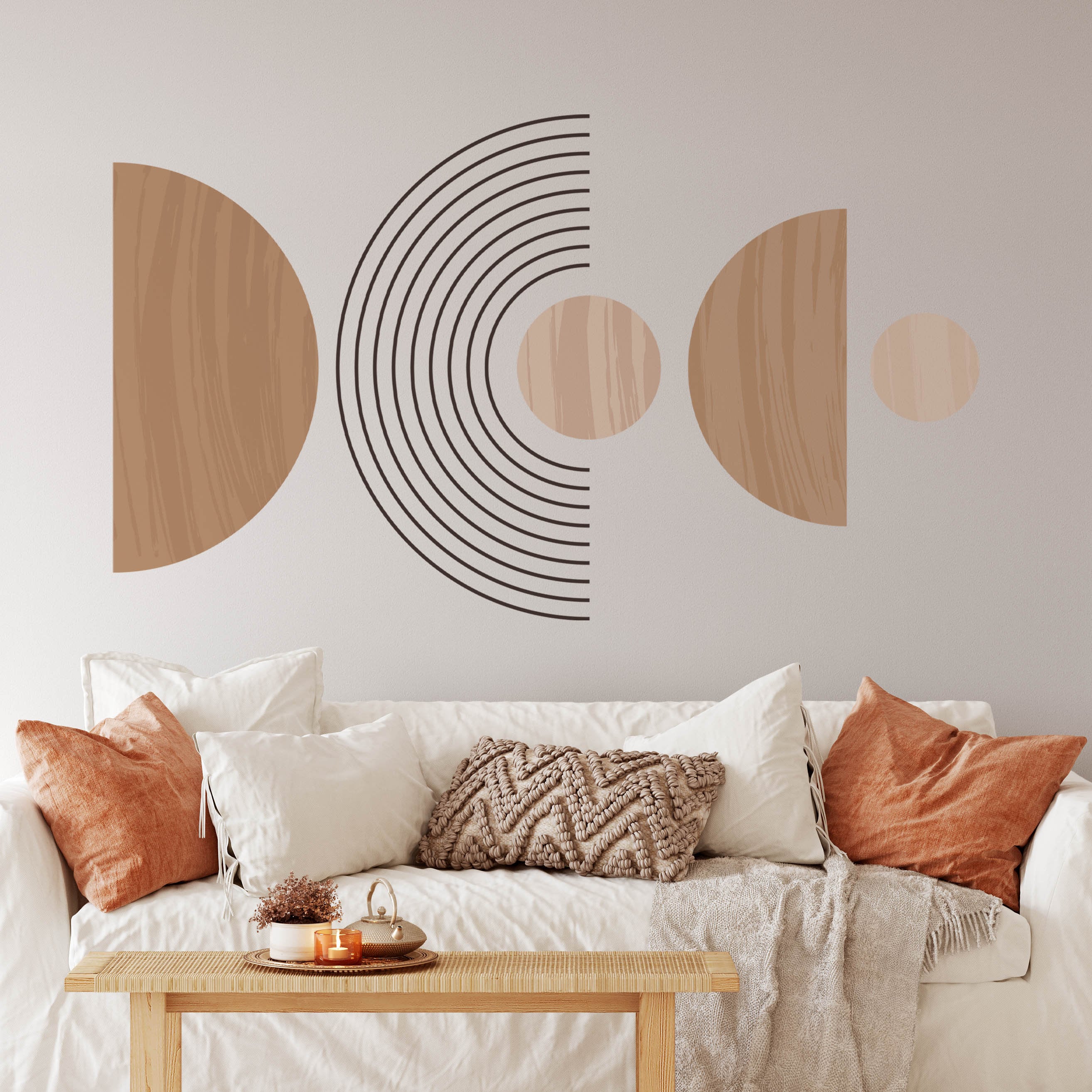 Geometric Wall Decal, Geometric Line, Wall Sticker, Peel and Stick Lines,  Cottage Core, Room Decor, Indie Room Decor, Home Decore, Wall Art 