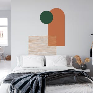 Geometric Wall Decal Set – Modern Abstract Design, Boho Nursery Room Decor, Unique Birthday Gift For Best Friend, New Home Gift For Her