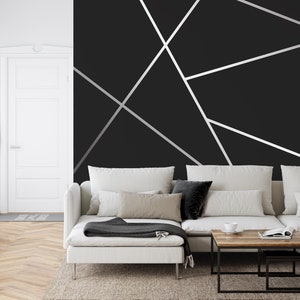 Geometric Wall Decal- Lines Wall Stickers, Geometric Line, Wall Sticker, Peel and Stick lines, cottage core, room decor, indie room decor