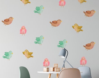 Birds - Modern Wall Pattern Vinyl Decal / Sticker Set for Home, Kids ...