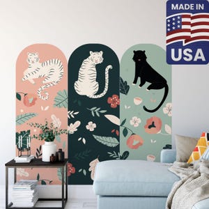 Boho Arch Wall Decal Set - Abstract Wall Decor, Boho Interior Wall Art, Modern Farmhouse Decor, Removable Wall Stickers, Cats wall sticker