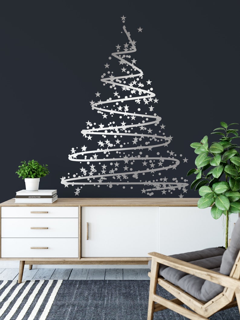 Christmas Tree Decal With Lights 