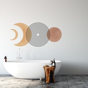 Circle Wall Decals - Geometric Wall Stickers, Boho Nursery Decor, Unique Birthday Gift For Best Friend, New Home Gift For Her