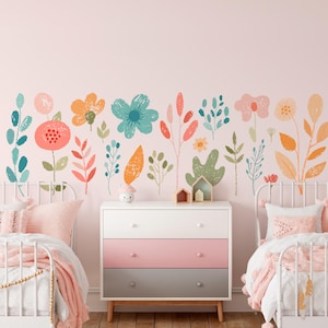 Muurstickers bohobloem - muurstickers kinderkamer madeliefje - Peel and Stick verwijderbare bloemen behangstickers - bloemen muurschildering, cadeau voor thuis