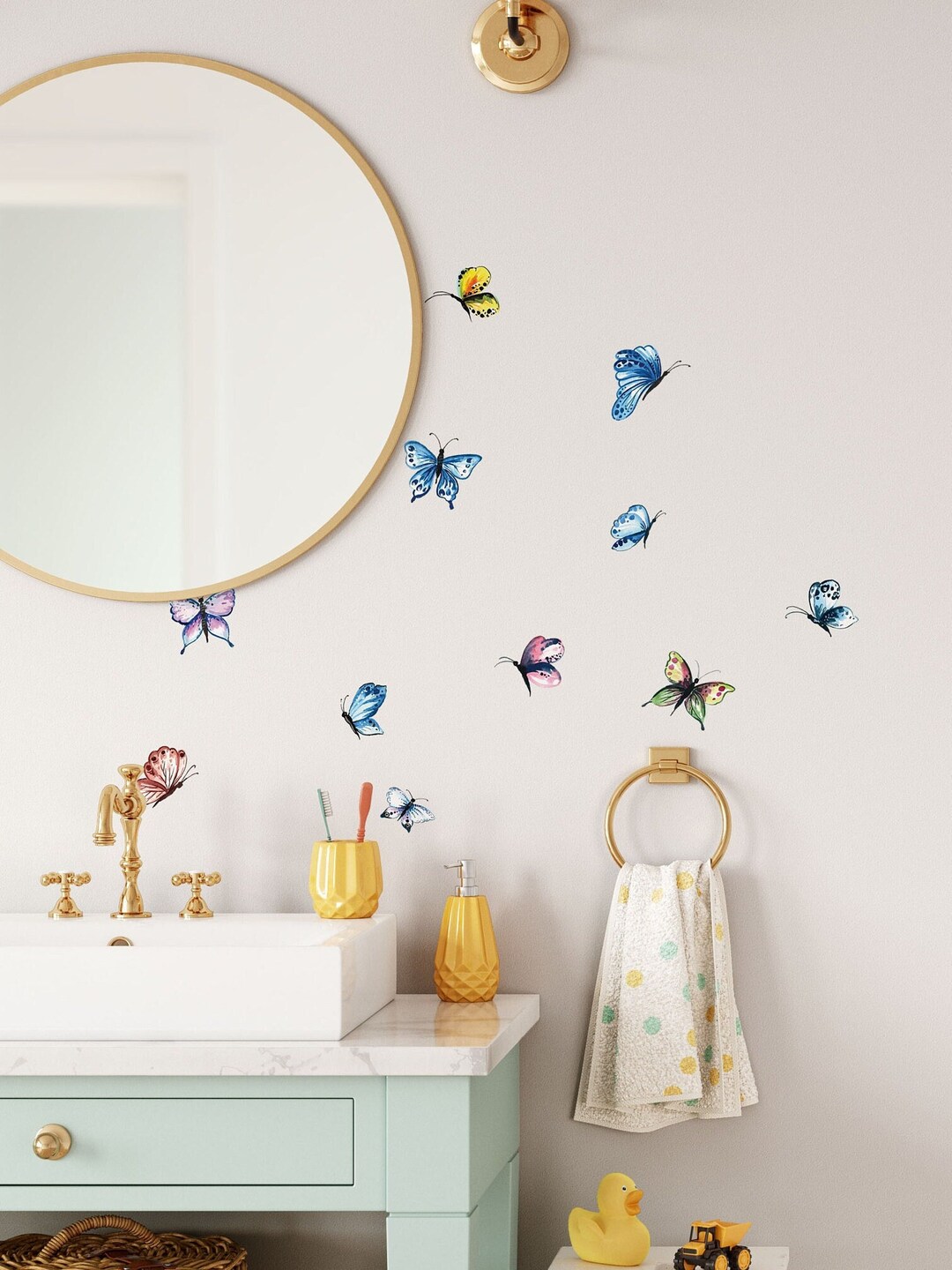 Animal Wall Stickers, Baby Girl, Butterfly Decal, Butterfly Decor