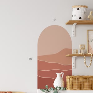 Calcomanías de pared boho: pegatinas geométricas de pared, decoración de vivero de arco, arte de sala de estar, regalo de cumpleaños único para la mejor amiga, regalo de nuevo hogar para ella