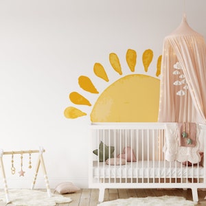 Sun Wall Decal - Large Boho Decal, Sun Nursery Decor, Boho Playroom ...