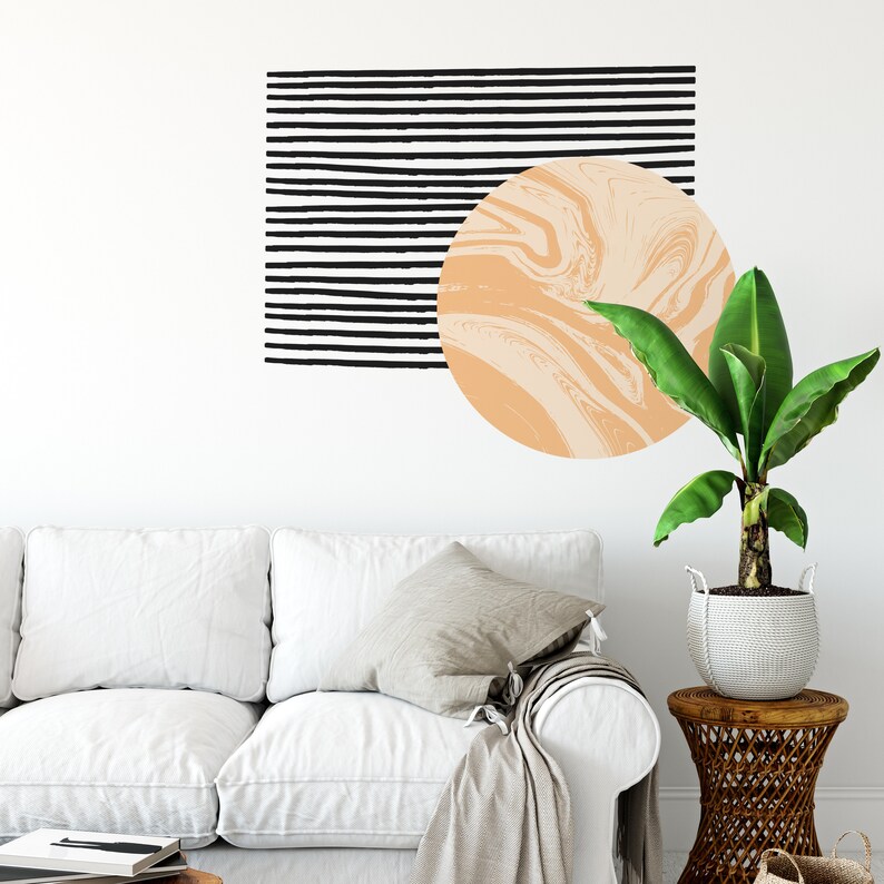 Geometric Circle Wall Decals - Boho Nursery Room Decor - Etsy Australia