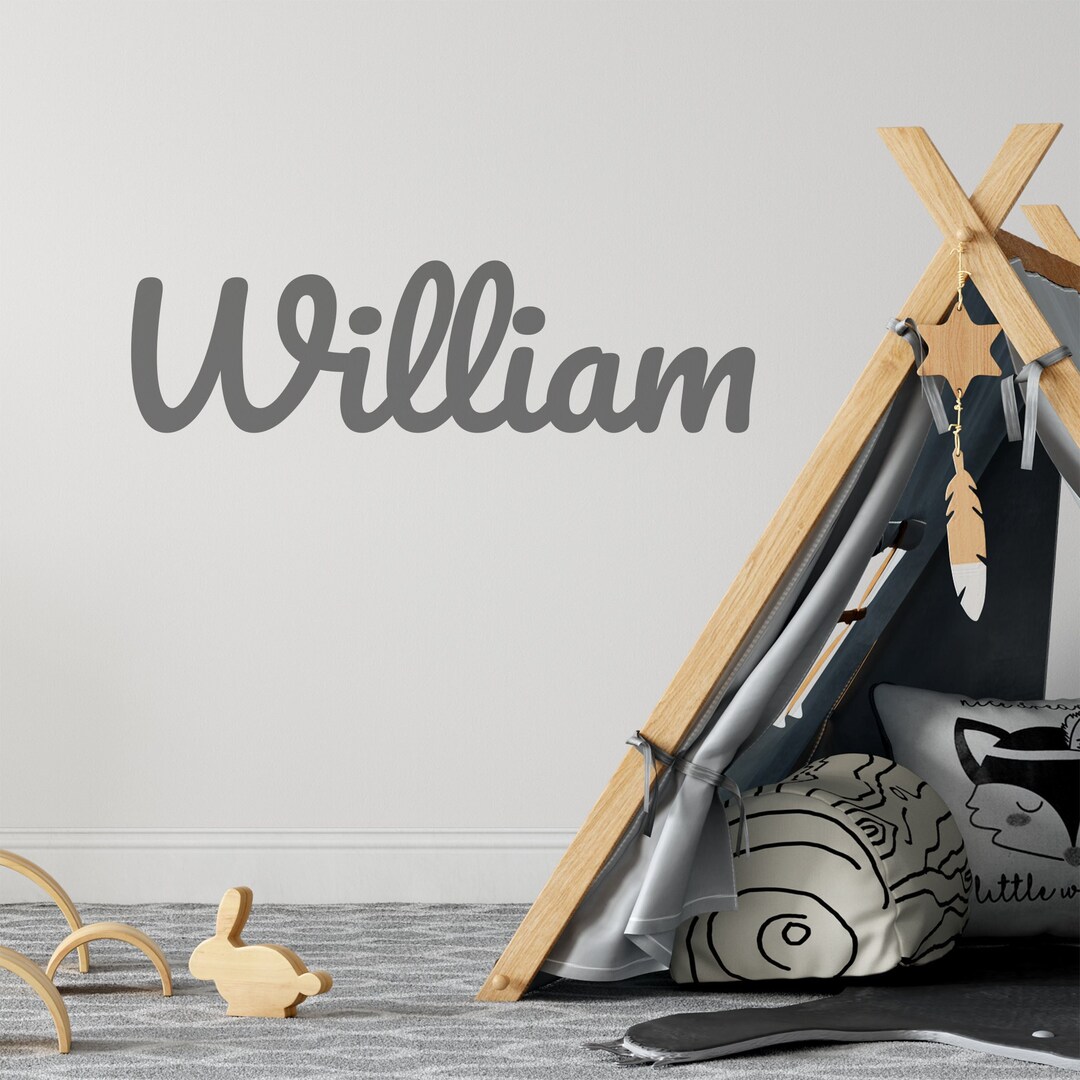Custom Name Decal Baby Name Decal Nursery Name Sign Baby Etsy